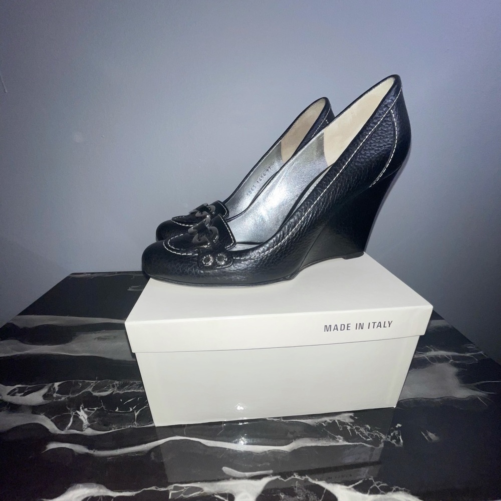 Dolce & Gabbana Black Wedges with DG Logo 🖤